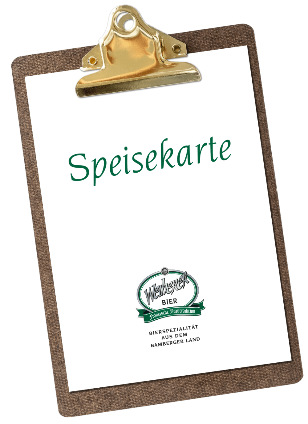 Abbildung der Speisekarte